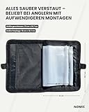 NØMIS XXL Vorfachtasche Angeln | Angeltasche | Hakentasche | Perfekter Organizer für Angelsets und Angelmontagen | Vorfachmappe Angeln | Angelscheinmappe | Meeresangeln Angelzubehör