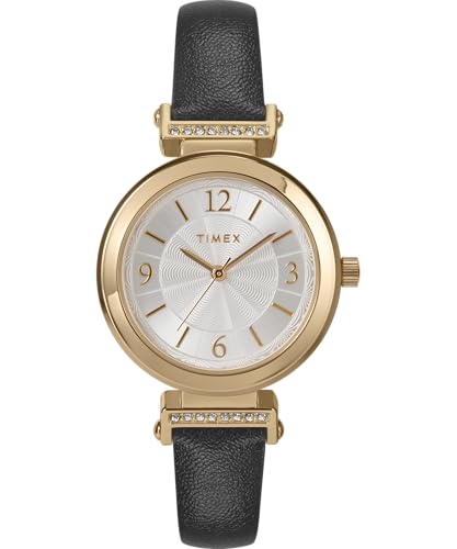 Montre pour femme Timex avec cadran argenté intemporel pour un cadeau d'anniversaire idéal