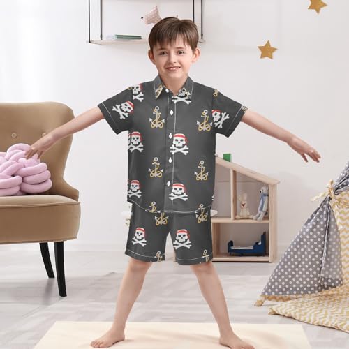 Image of Sunflower Floral Yellow Black Short Sleeve Hawaiian Button Down Shirts and Short Sets for Boys Toddler Summer Outfits