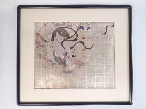 俵屋宗達筆　風神図　木版 Amazon.co.jp: 悠々洞出版 木版画 俵屋宗達筆 風神 雷神図 限定