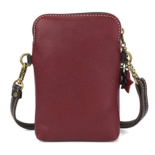 Image of CHALA Cell Phone Crossbody Purse-Women PU Leather /Canvas Multicolor Handbag with Adjustable Strap