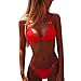 Sexy Bikini Maillot de Bain Femme 2 Pieces Pas Cher Basse Bandage Bikini Bresilien Femme Push Up Solide Beachwear Bouton en Métal Swimwear De Plage