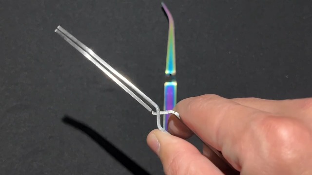 2 Stück Nagelform-Pinzette Aus Edelstahl – Für Acryl, UV-Gel, Zum Formen Von C-Kurven