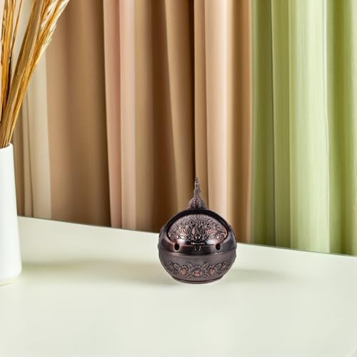 Cendrier métallique vintage cuivre rouge résistant aux chocs style rétro - 8