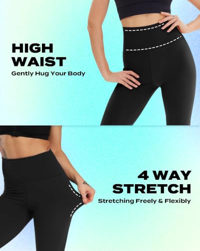 Image of TNNZEET Capri Leggings for Women - Tummy Control High Waisted Soft Yoga Pants for Gym Workout