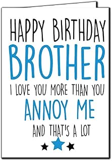 Cheeky Chops Cards Funny Birthday Card - Brother Annoy me C209, Full colour