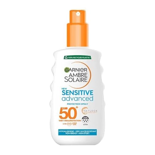 Garnier ambre solaire, factor de protección solar 50 - protección solar - plus sensible spray 200