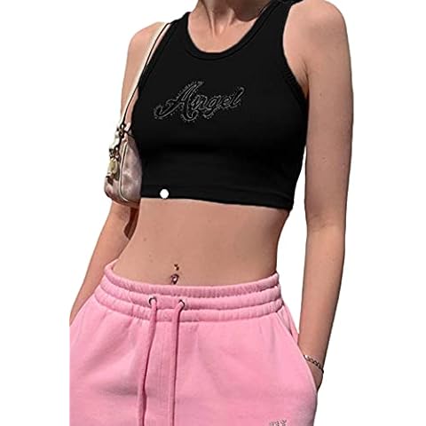 DELIMALI Women's Stylish Sleeveless Crop Top Cover