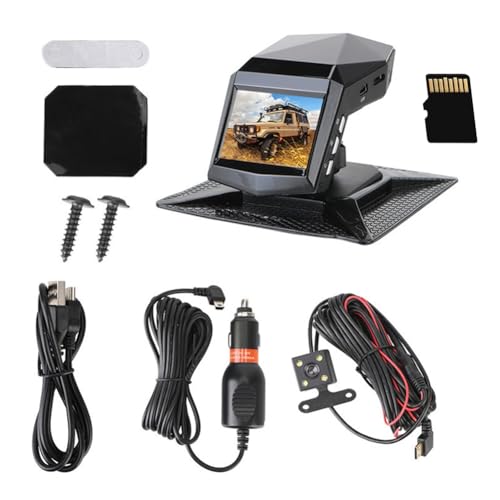 Dashcam Voiture 1080p avec DVR Console Centrale Moniteur Stationnement et Carte 32Go