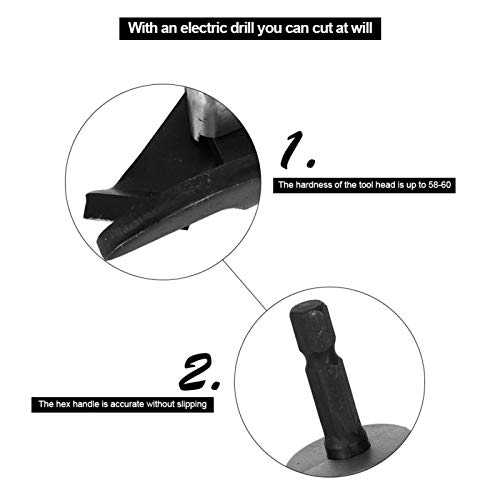Metal Sheet Cutting Head metal shears drill attachment Multi-Function Cutter Head With With Handle Sheet Metal Attachment Metal Cutter Head For Electric Drill Nibblers - Thumbnail 4