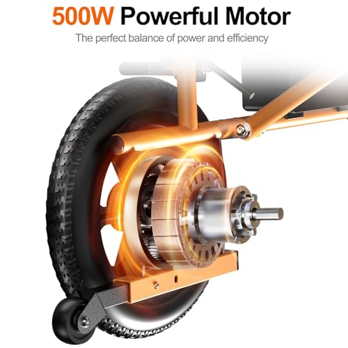 Image of Electric Wheelchairs for Adults, Foldable Power Wheelchairs 15+ Miles Long Travel Range for All-Terrain, Lightweight Durable Motorized Wheelchair for Seniors, Orange