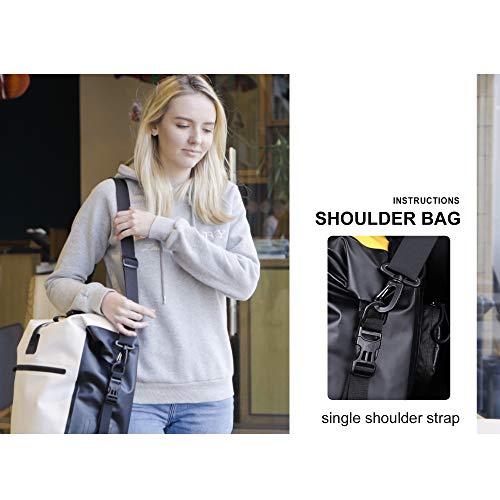 HUNTVP 27L Bike Pannier Bag Backpack Multifunctional Bicycle Bag Cycling Bicycle Rear Seat Trunk Pack Bag Bike Saddle Bag Backseat Pack Bag(White) - Image 4