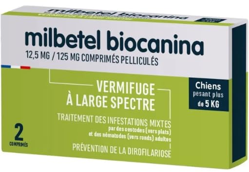 Biocanina Milbetel vermifuge pour chiens de plus de 5kg 2 comprimés