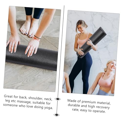 Rodillo de Yoga Semi-Cilíndrico de Alta Densidad Happyyami para Masaje Muscular y Entrenamiento Fitness Negro miniatura 5