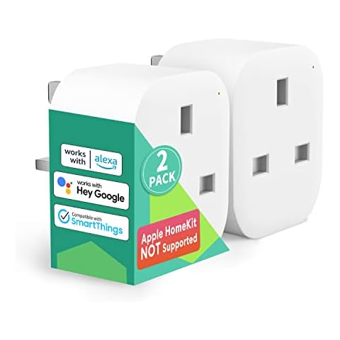 Smart Plug Mini - meross 13A WiFi Plugs Works with Alexa, Google Home, Compatible with SmartThings Wireless Remote Control Timer Plug No Hub Required (2 Pack) Cover
