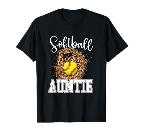 Softball Auntie - Softball Amante Softball Zia Softballer Maglietta