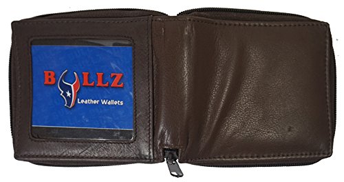 Bullz RFID Blocking Zip Around Mens Leather Security Wallet2