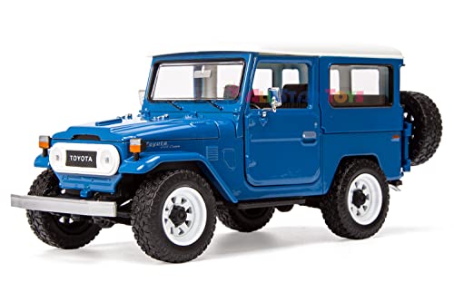 Modelo Toyota Land Cruiser FJ40 1:24 Azul miniatura 2