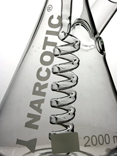Narcotic Laborglas-Bong - 18,8 mm auf 45 mm Kupplung, 26cm hoch, 2000ml Volumen - Head&Nature Bong-Kollektion – Bild 5