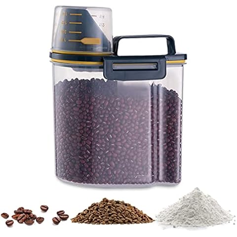 Contenedor de Comida para Mascotas Molbory con Tapa Hermética y Vaso Medidor (1500 ml) Cover