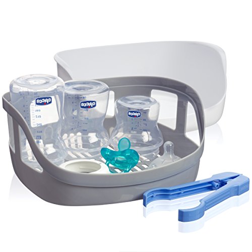 Image of Microwave Steam Sterilizer - Removes 99.9% of Dirt Quickly and Naturally with The Power of steam, White /Grey