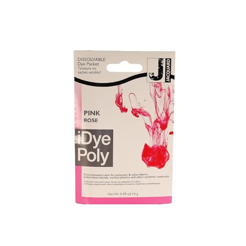 Jaquard IDYE Poly Pink Stofffarbe für synthetische Stoffe und Kleidung – kein Durcheinander Sachet