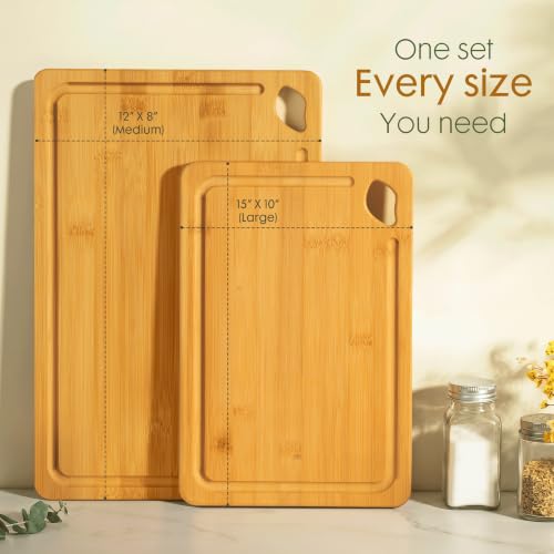 Image of Astercook Nature Bamboo Cutting Boards for Kitchen