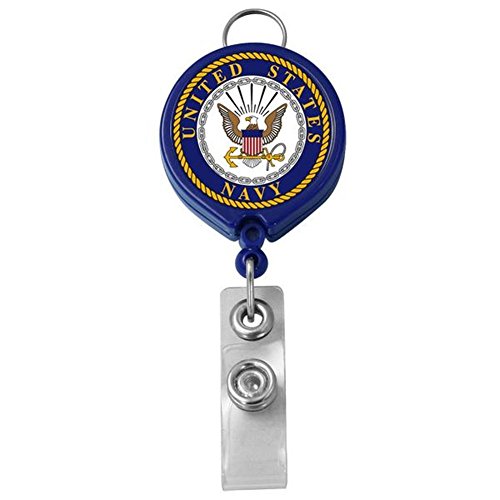 US Navy Retractable Identification Badge Holder, Anchor