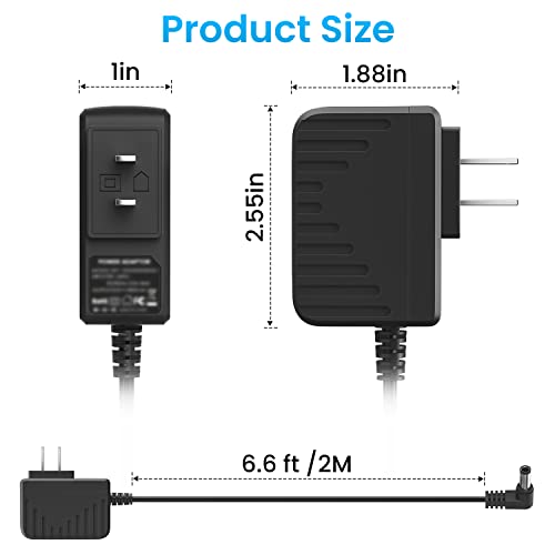 Image of 9V Adapter for Boss Effects Pedals, Distortion, Casio Keyboards, 9V 850mA Power Supply for Guitar Pedals,AC dc 9v Power Cord Replacement D'Addario PW-CT-9V, Boss PSA-120S