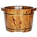 Produktbild Tokyia Fußbad Barrel Brown Haushalt Fußbad Barrel Zedernholz Fußbad Fußbad Massage mit Hitze-Wäsche-Eimer-Fußbad Barrel mit Deckeln Massage Perlen (Farbe: Holz, Farbe, Größe: 37X26CM)
