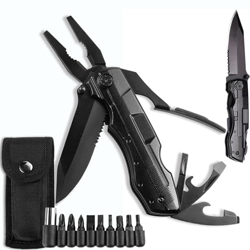 Multi Herramientas Y Navajas, Tools Navaja Multiherramientas, Alicates Multiherramientas, Navaja Multiusos de Acero Inoxidable, Plegables Pinzas Multiherramientas, Navaja Suiza Alicate...