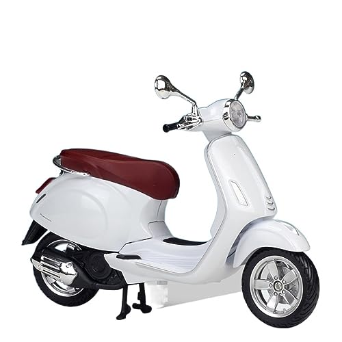 Vespa Primavera 150 1:12 alliage moulé miniature de simulation moto métal blanc jouet collection
