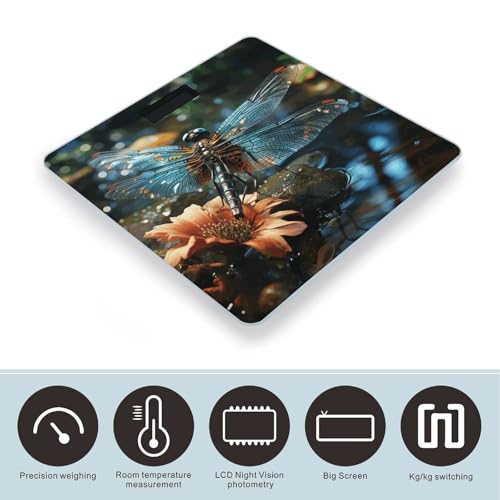 Báscula digital de baño Dragonfly con vidrio templado miniatura 3