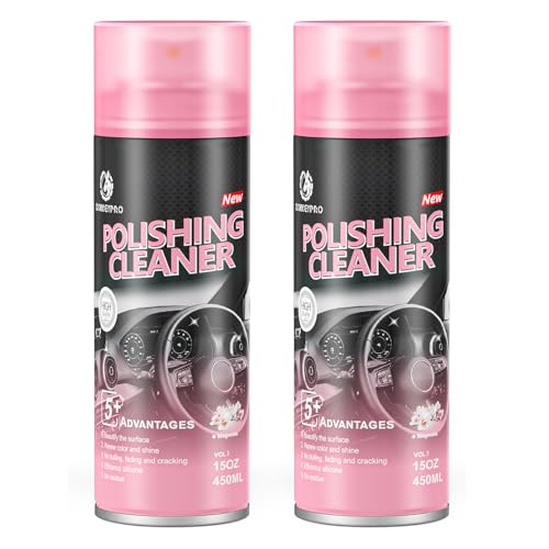 DONKEYPRO Car Interior Cleaner Polishing Cleaner Detailer Spray for Vehicle Detailing 450ml Aerosol 15 fl oz with Iron Can (2-Pack)