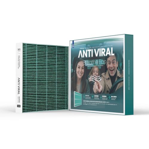 GIGAMAIN トヨタ車用 プリウス 抗ウイルスエアコンフィルター・プレミアム 抗菌 活性炭 4面フレーム All In One 濾過システム アンチバイラル (プリウス30系)