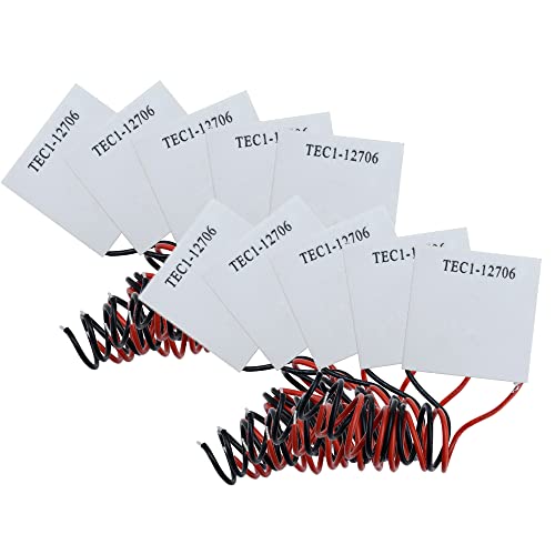 TEC1-12706 12V 6A 6W Cella Peltier Modulo,Dissipatore di Calore Termoelettrico Modulo Piastra di Raffreddamento Condizionatore d'aria Foglio Generatore di Raffreddamento (10PCS)