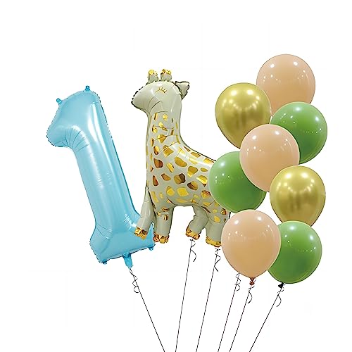 Image of 40 Inch Light Blue Number Balloons, Helium Mylar Foil for Birthdays, Number 1 Balloon for Party Decorations, Wedding, Boy Baby Shower