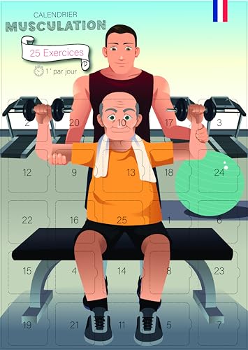 Calendario de 25 Días de Culturismo A3 para Hombre
