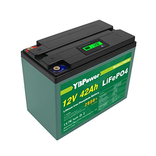 AFTERTECH LIFEPO4 - Bloc-batterie 12 V 42 Ah, rechargeable, lithium-fer-phosphate, pile Cover