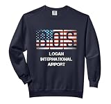 Logan Airport BOS Comfort Colors Adult Sweatshirt