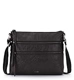 The Sak Women's Reseda Crossbody, Black Leaf Emboss