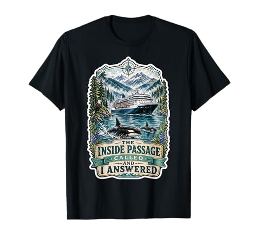 Alaska Inside Passage Cruise Wildlife Scenic Travel Fans T-Shirt