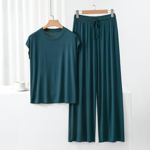 Vêtements de nuit ensemble 2 pièces pyjama ample short t-shirt - 4