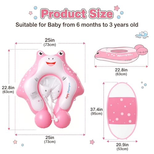Miniatura 3 de Qoosea Anillo De Natación Para Bebé De 6 Meses A 3 Años, Inflable Anillo De Natación Niños Con Dosel Solar Protector Upf50 , Flotador Para Bebé, Boya De Verano Agua Juguete Boya Piscina