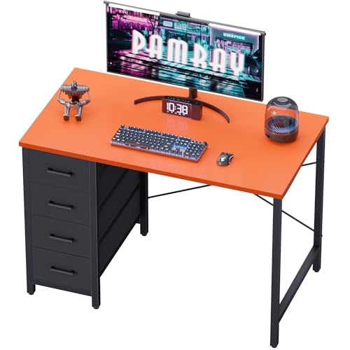 Pamray 32 Inch Computer Desk with 4 Drawers Small Office