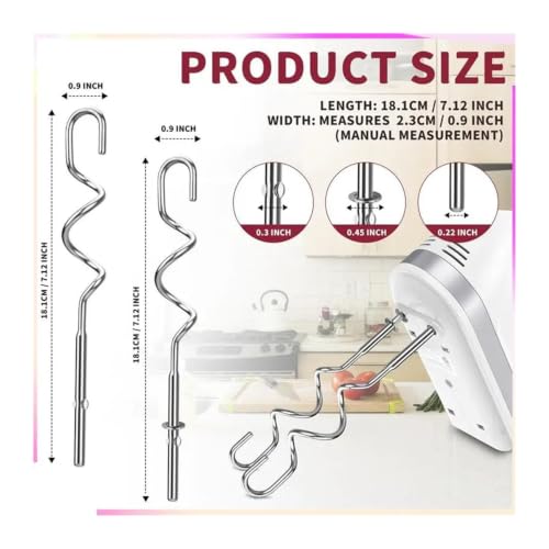 Gancho for Masa Kitchenaid KHM512 accesorio para recetas caseras de pan y pizza 7