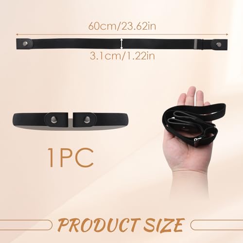 2 Pack Women No Buckle Elastic Stretch Belt, Comfortable Adjustable Mens Invisible Elastic Stretch Belt2