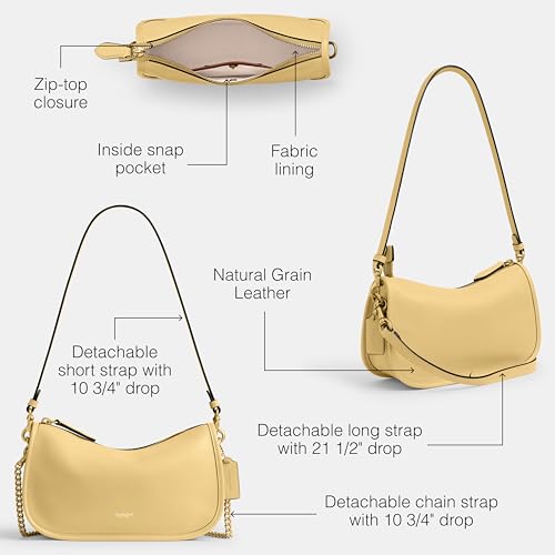 Image of Coach Women's Natural Grain Leather Waverly Bag