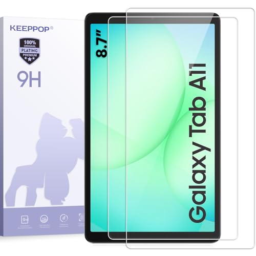 KEEPPOP Screen Protector for Galaxy Tab A11 / A9 (8.7 inch) 2025/2023 9H Hardness Anti-Scratch Tempered Glass flim [2 Pack]
