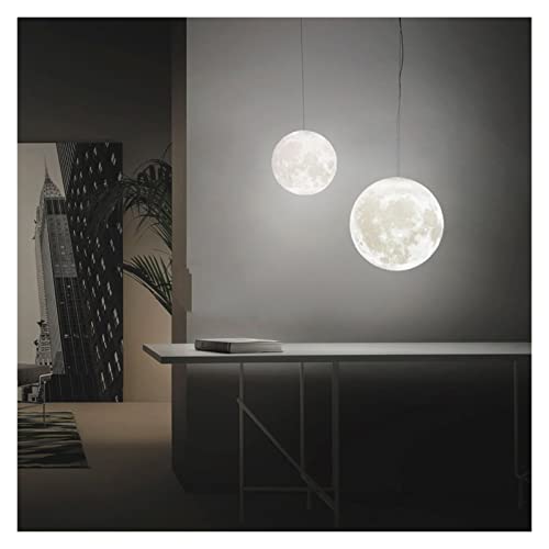 Suspension lune 3D chic pour un éclairage de salon design
